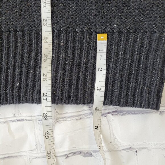 NWT Talbots Woman’s black buttoned cardigan sweater dolman elbow sleeve L Petite - Picture 3 of 10